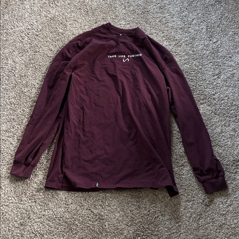 TLF Women’s Oversized Maroon Long Sleeve Shirt